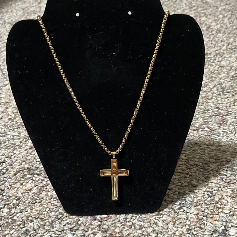 Stainless Steel Cross Pendant Necklace